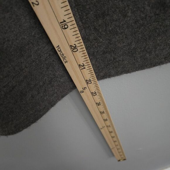 Talbots Gray 100% Wool‎ Detachable Black Faux Fur Collar Vtg Vest Size Med - Picture 6 of 9